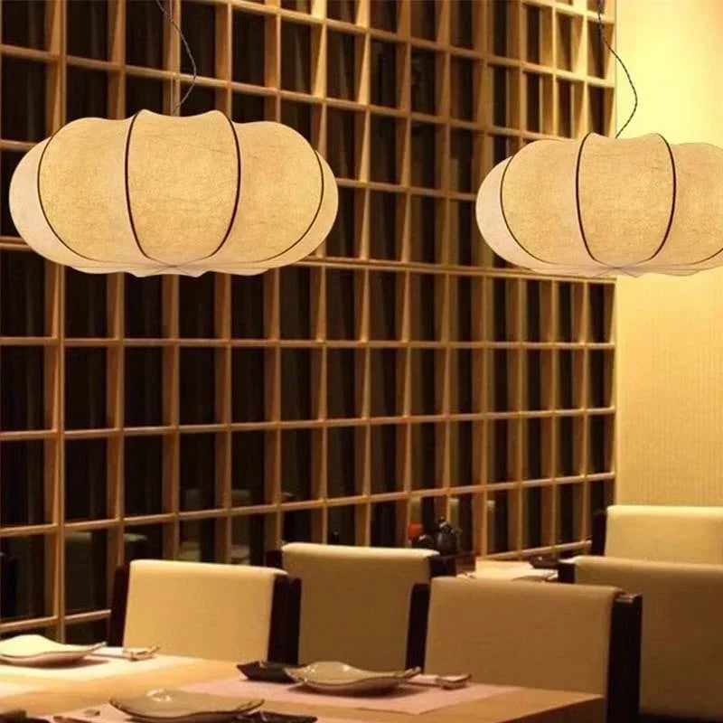suspension lumineuse moderne minimaliste soie beige clair câble suspendu salon chambre étude hall lumière
