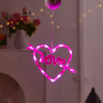guirlande lumineuse coeur rose leds brillantes moderne mariage anniversaire déco festive