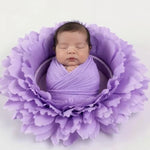 coussin photo bébé moderne violet rose orange bleu doux plissé tissu couverture bandeau jouet