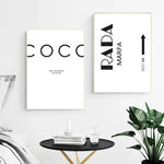 Affiches minimalistes textes toile blanc noir abstrait moderne salon tableaux muriaux