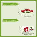 sticker mural floral adhésif décoration naturelle tulipes callas lavabo salle bain moderneversible amovible pvc
