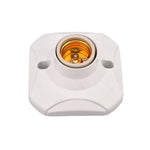 support lampe céramique blanc motif texturé moderne douille E27 vissage ampoule LED industriel fixe