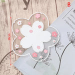 coasters fleurs cerisier silicone transparent non glissant moderne rose blanc table