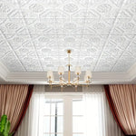 panneaux décoratifs adhésifs motif géométrique cercles floraux classique blanc mur carrelage