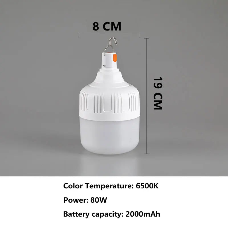 lampe led portable camping rechargeable ip55 360 degrés dimmable blanc froid