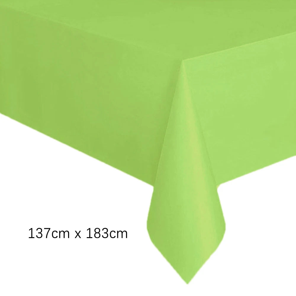 serviette table jetable rectangulaire unie mariage anniversaire fête décoration table plastique moderne