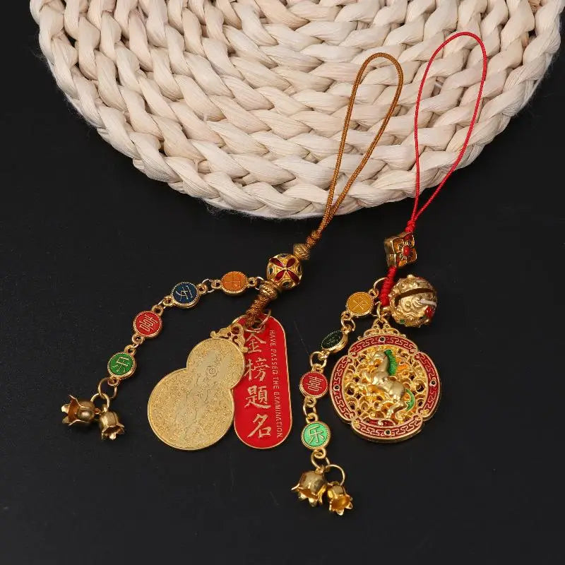 décoration ornement suspendu bijoux sac traditionnel motifs géométriques texte chinois ornement porte bonheur festive