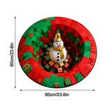 tapis sol rouge vert blanc noël rayures flocons guirlandes cadeaux 60cm antidérapant