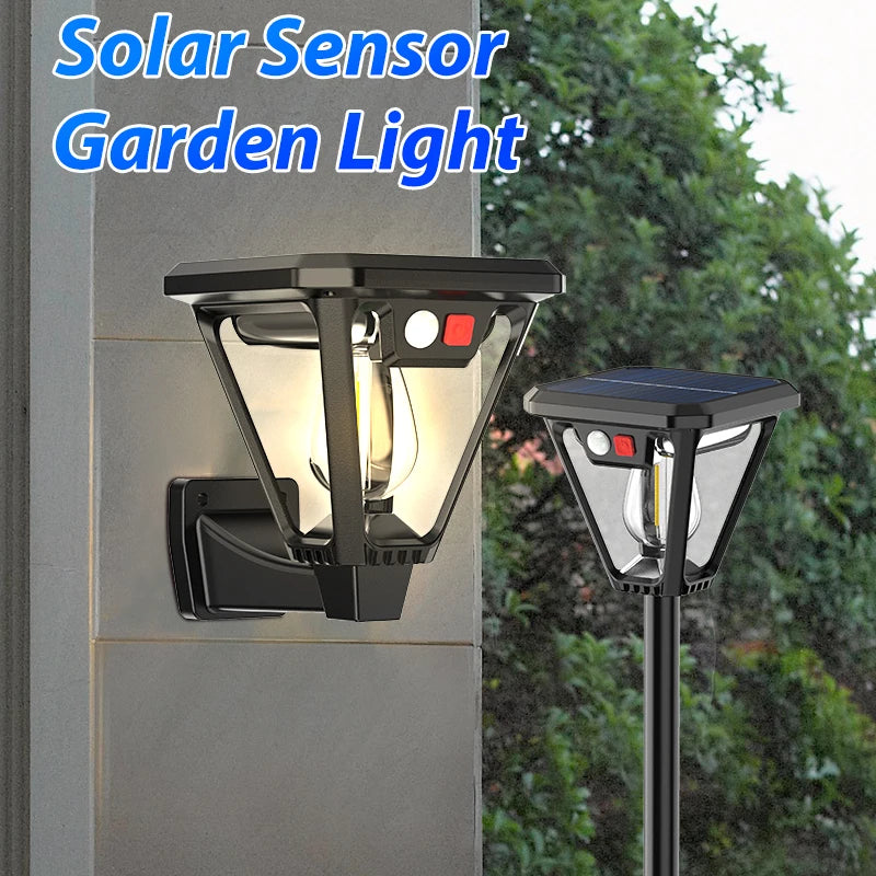 lampe solaire led extérieure moderne étanche noir fixation murale solaire panneau