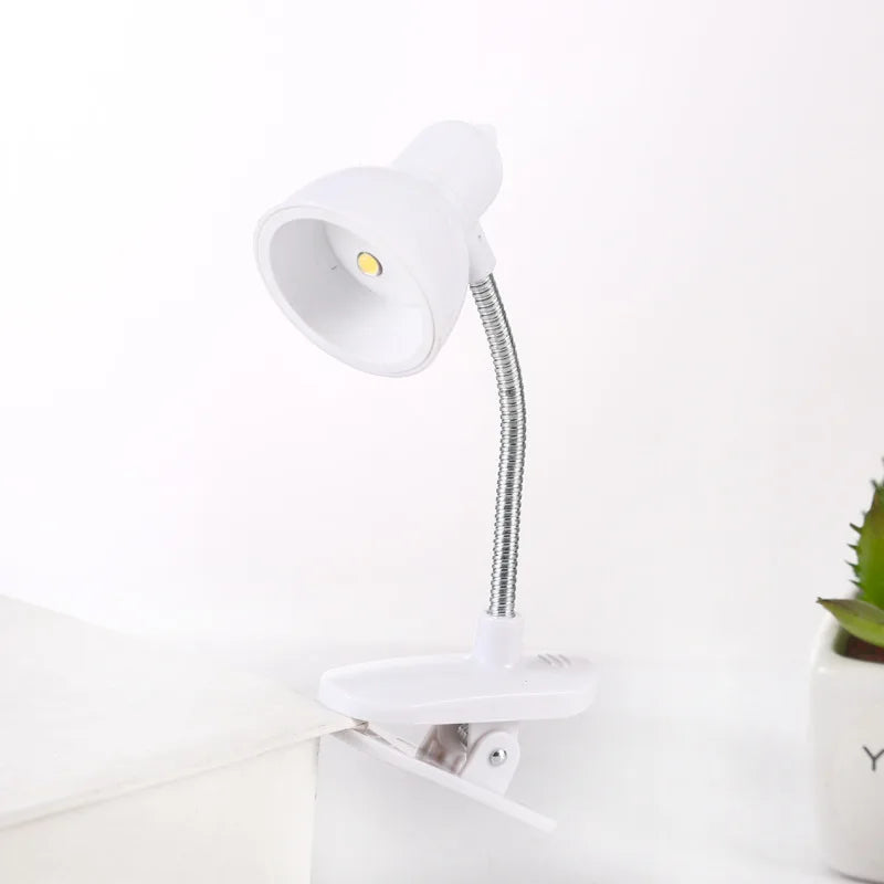 lampe pinces led rose blanc protection yeux étude lecture minimaliste