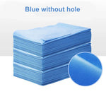 draps lit jetables polyester bleu blanc rose solides pratiques opaques 70x170cm 80x180cm 80x190cm trou