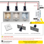 Spot LED argent noir blanc mat moderne ip65 1w 12v waterproof 480mm