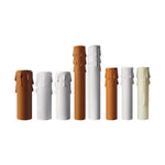 bougies décoratives marron blanc noir texture goutteuse moderne capsules fixation