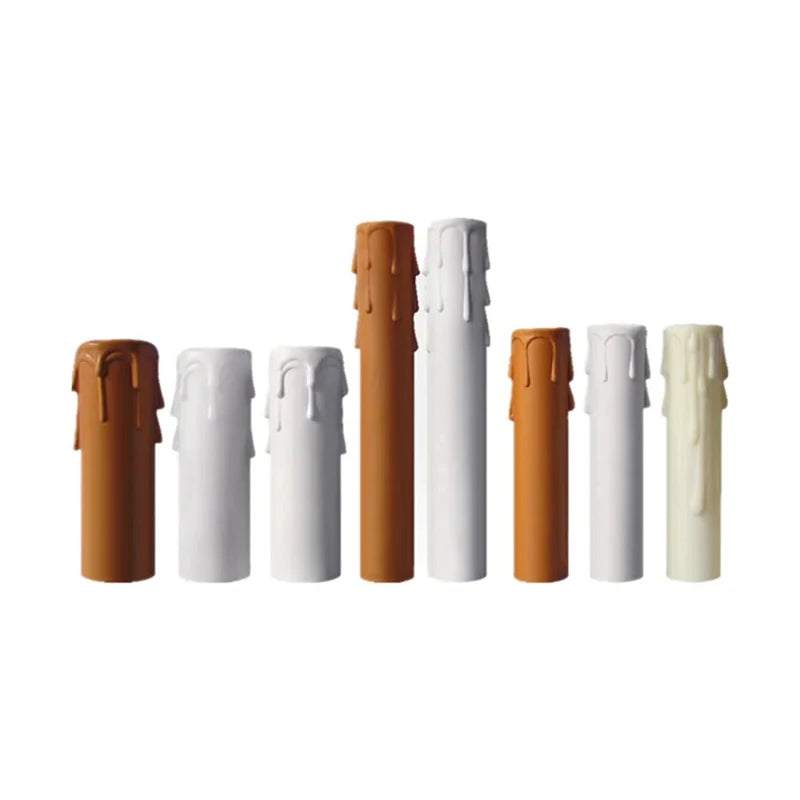 bougies décoratives marron blanc noir texture goutteuse moderne capsules fixation
