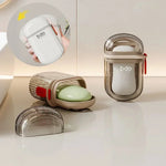 boîte savon moderne blanc rayures horizontales portable couvercleSizeMode: 7,5cmx11cmx4cmSizeMode: set 20 piècesSizeMode: