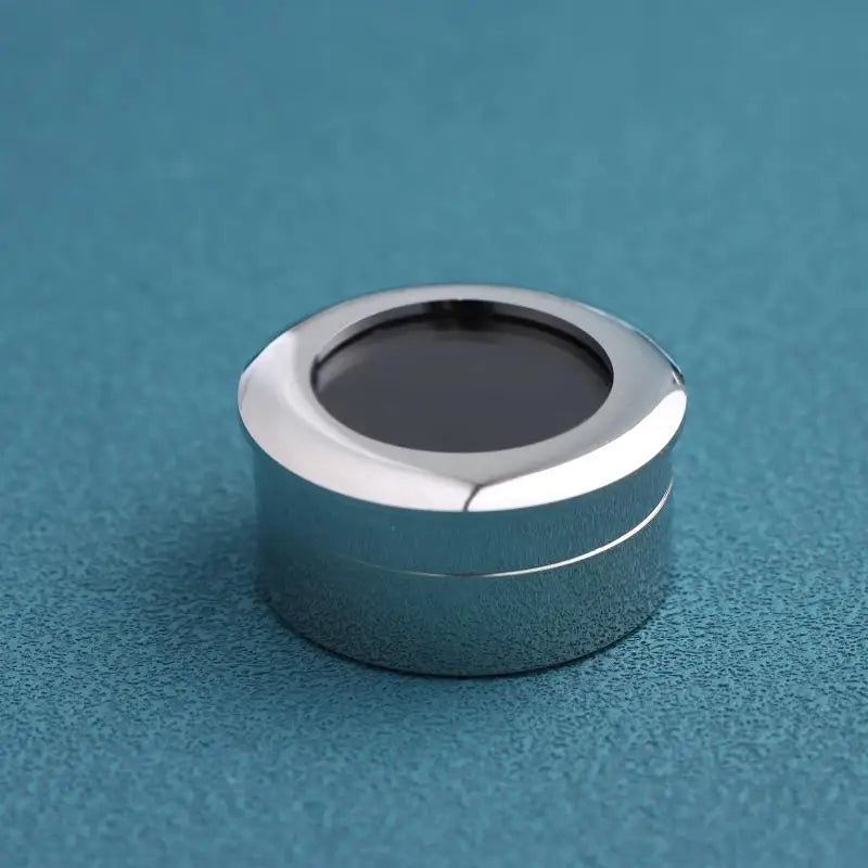 boîtes rangement bijoux rondes métal argentées noires modernes opaques petit grand