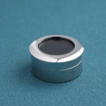 boîtes rangement bijoux rondes métal argentées noires modernes opaques petit grand