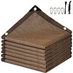 toile protection solaire marron clair tissée moderne clips métalliques cordelette 100x200cm 200x300cm 200x400cm 300x400cm