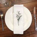 serviettes table lin naturel beige clair classique maison restaurant mariage festive