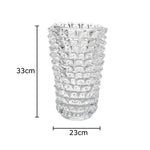 vase verre transparent motifs géométriques moderne décoration pot fleur hydroponie