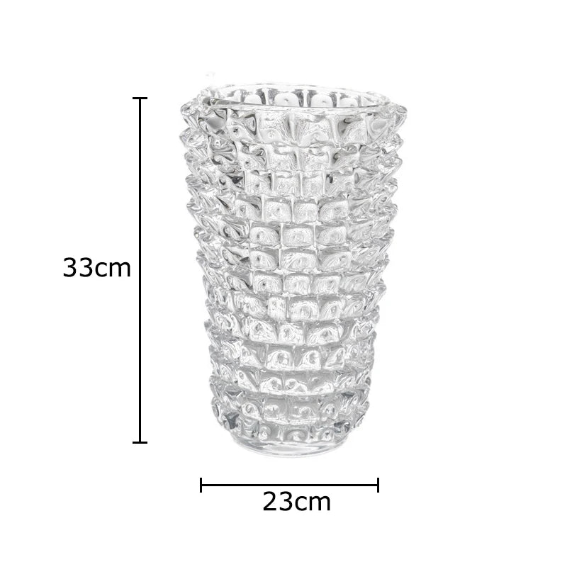 vase verre transparent motifs géométriques moderne décoration pot fleur hydroponie