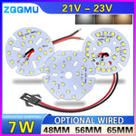 plaque led 7w 48mm 56mm 65mm smd2835 adhésif blanc neutre moderne câble électrique��