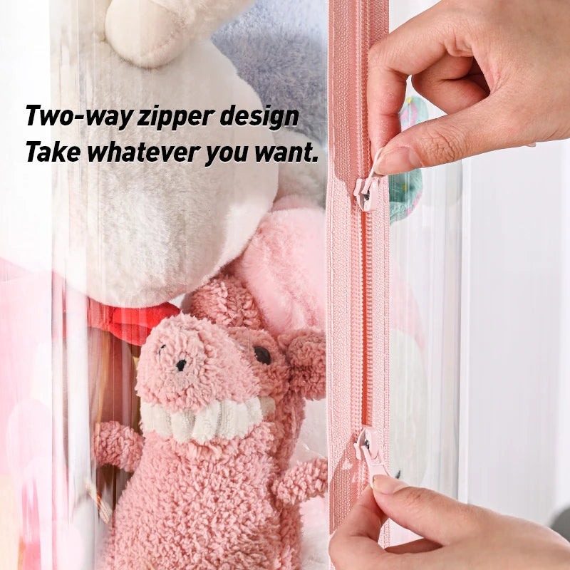 boîte rangement jouets transparent moderne rose clair pliable respectueux environnement haute qualité personnalisation enfant