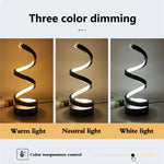 veilleuse table spirale animée compagnon noir blanc moderne led dimmable