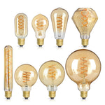 ampoules led transparentes spirale dorée vintage e27 e14 220v 30000h lumière rétro filaments 500lm