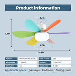 ventilateur blanc moderne 40w led télécommande 52cm grille lumineuse chambre cuisine garage