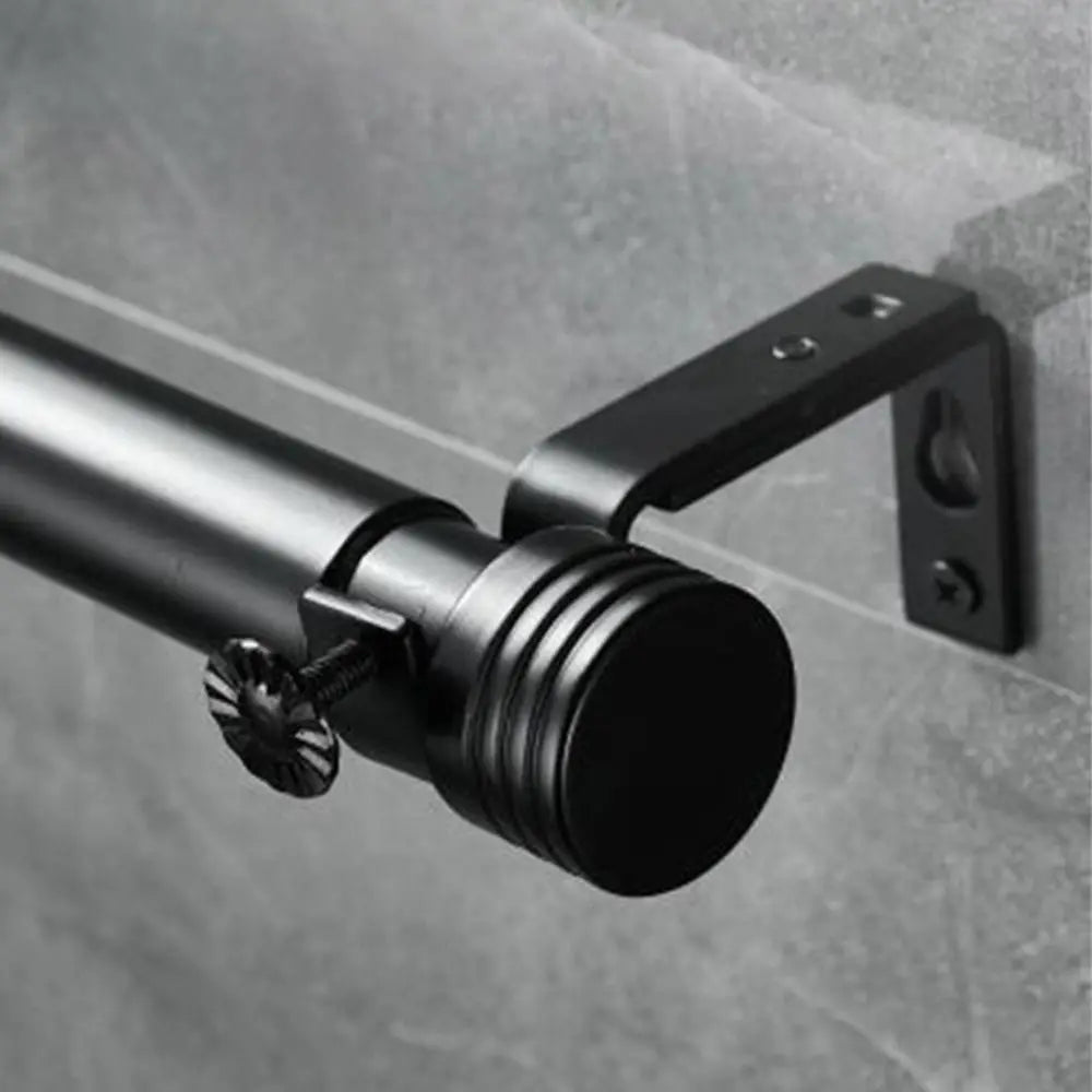 rideaux suspension noir moderne poutres vis réglables tringles acier lisses draperies ensembles cuisine