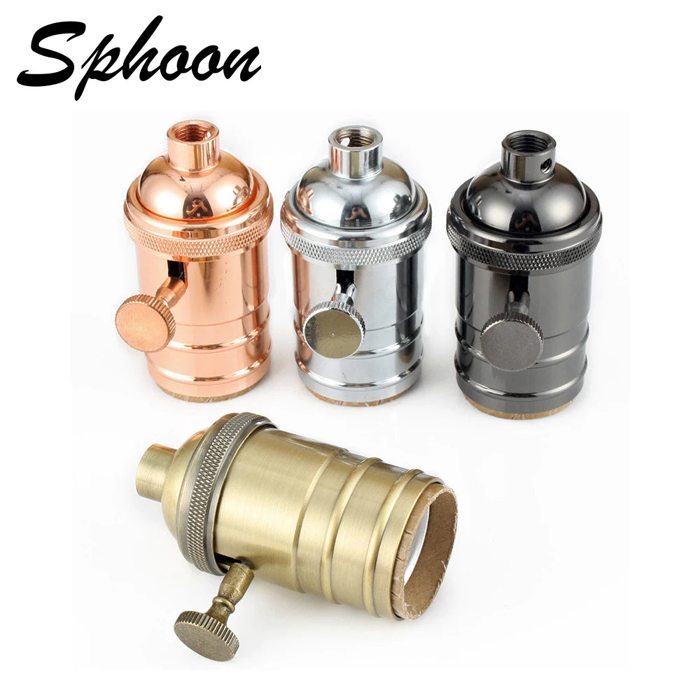 lampe suspension industrielle vintage bronze cuivre argent vis edison ampoule fixation isolation