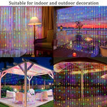rideau lumineux led blanc multicolore moderne clips fixation modes éclairageextérieur ip55