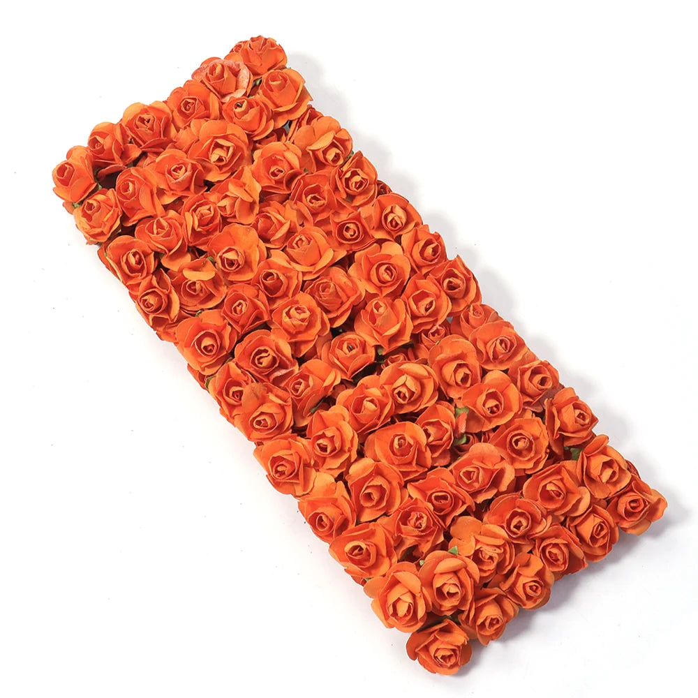 accessoires décoration mariage roses artificielles papier 144 pièces 2cm intérieur traditionnel rouge rose blanc