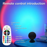 projecteur led noir moderne aimant télécommande lumière ambiance festive usb