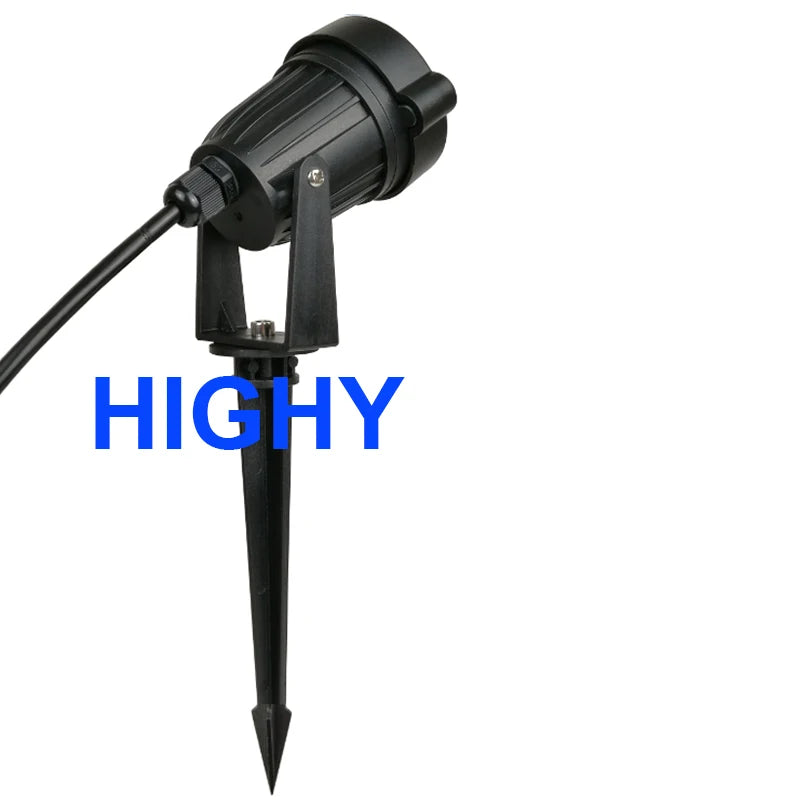 projecteur solaire led rgb ip65 moderne piquet cable noir abs