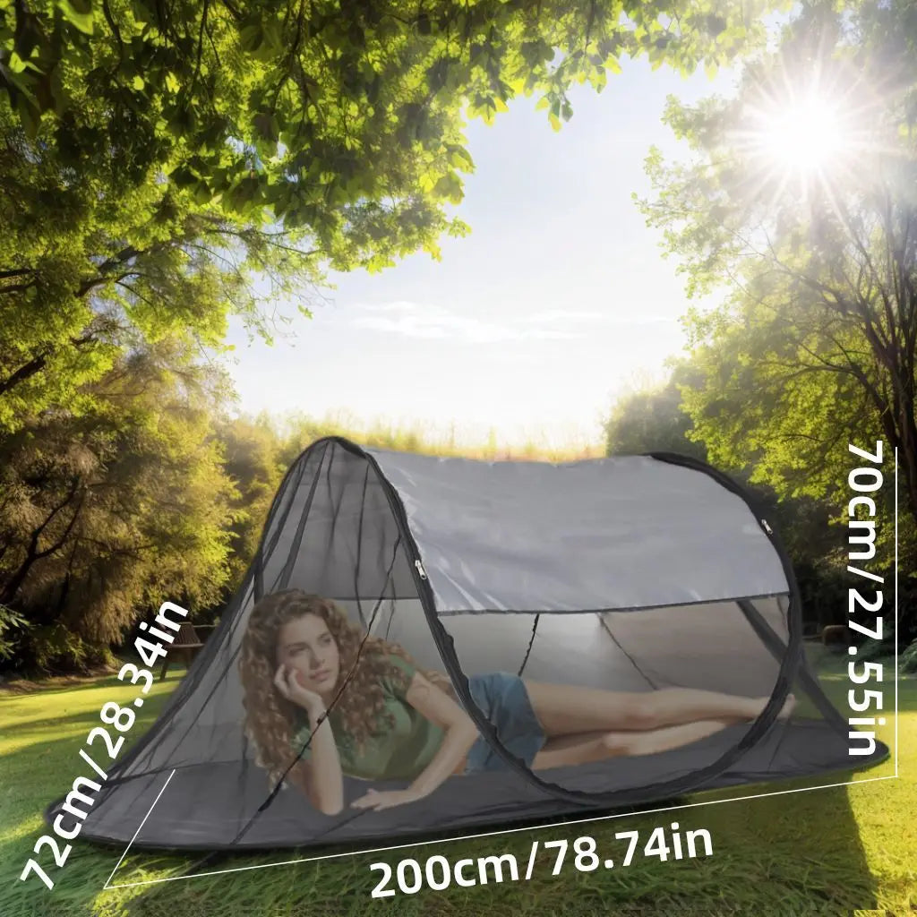 tente pop up anti insectes vert fluo moderne pliante voyage camping sac rangement polyester