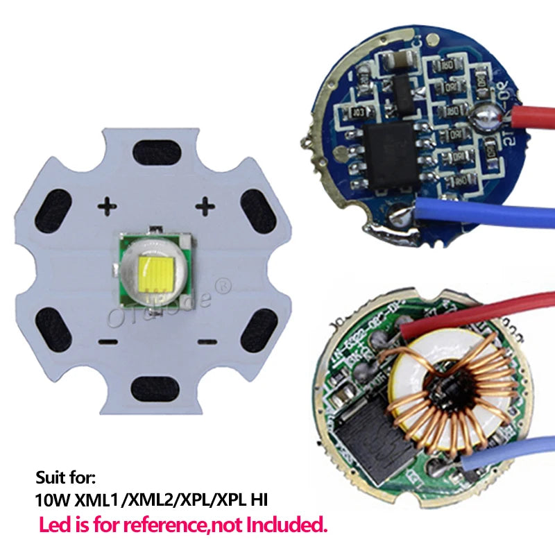 circuit intégré led 3w 5w 10w vert bleu noir 17mm 20mm 22mm 1mode 5modes