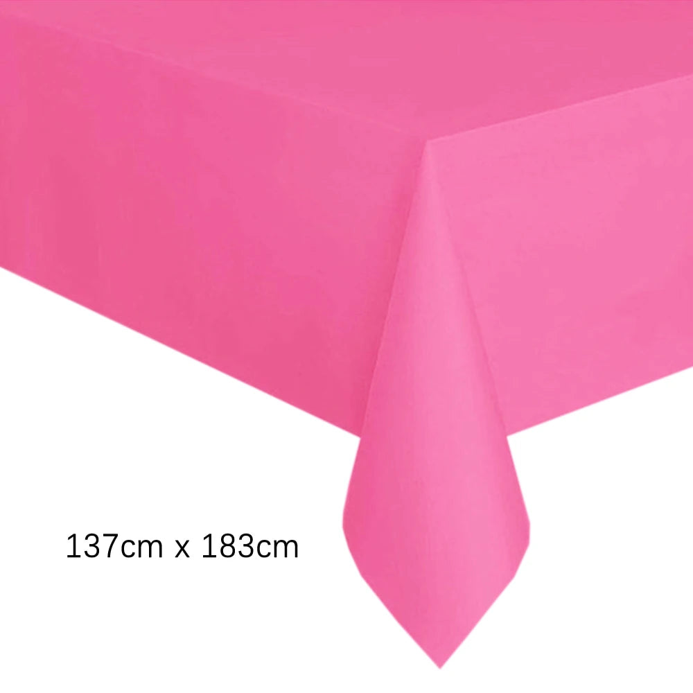 serviette table jetable rectangulaire unie mariage anniversaire fête décoration table plastique moderne