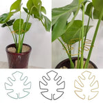 Support plante suspendu or moderne clips feuille monstera vert noir