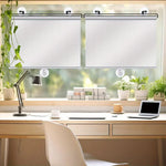 rideaux enrouleurs sans perçage blancs stores verticaux opaques moderne clips magnétiquesintérieur chambre kitchen no
