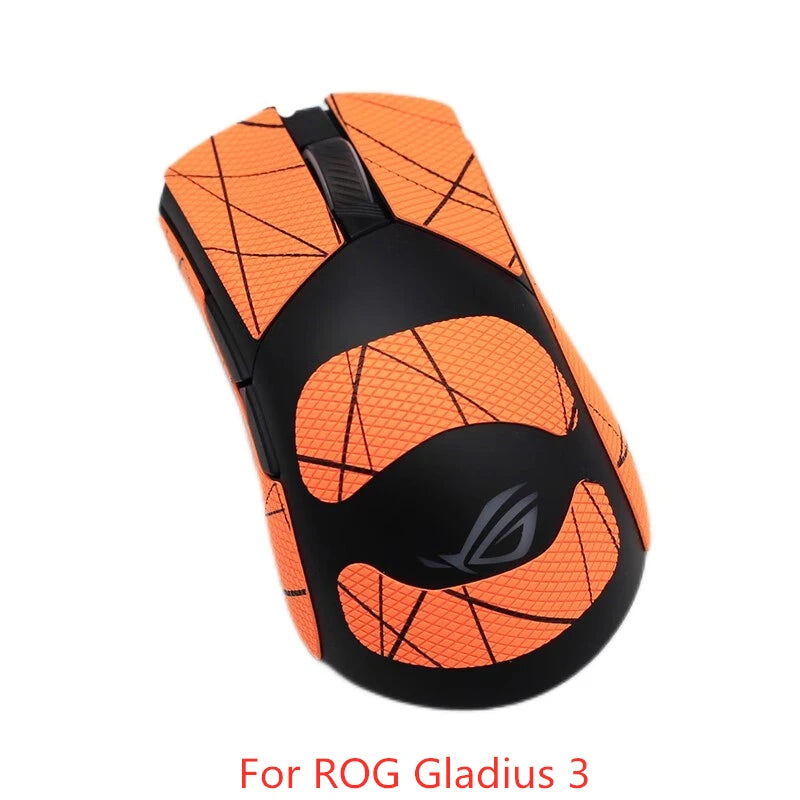 autocollants antiderapants noirs motif geometrique souris gaming rog gladius deux trois