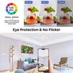 lustre led moderne plafonnier anneau concentrique télécommande contrôle app facile