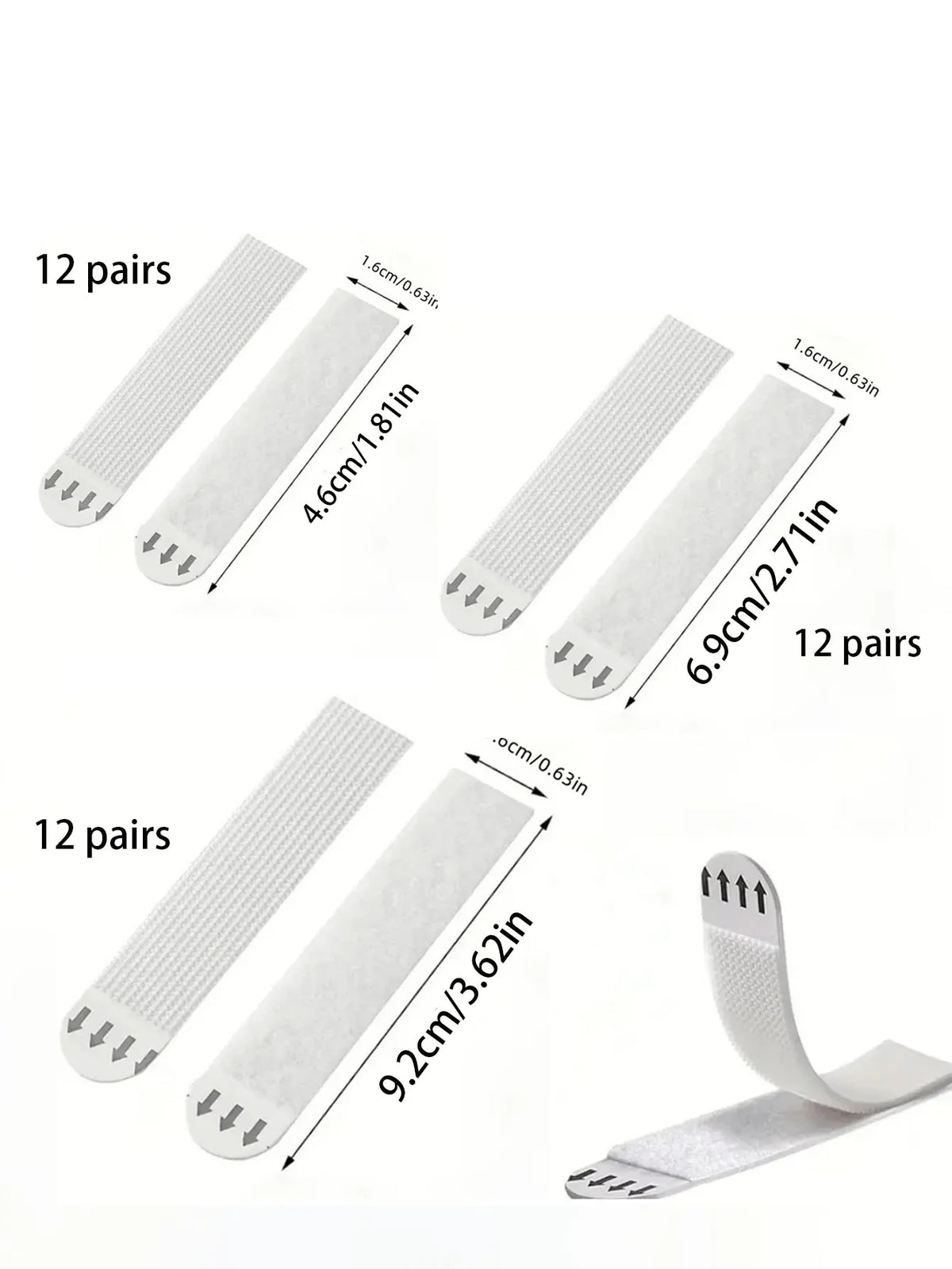 cadre mural support adhésif noir blanc contemporain 48 bandes adhésives 12 paires différentes