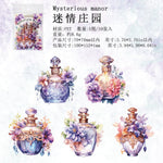 autocollants vintage baroques fleurs ornements décoration scrapbooking transparent doré parfum diy