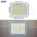 projecteur led 100w 200w 50w lumineux plaque industrielle alu opaque connecteurs rouges