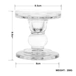 bougeoir verre classique transparent gravé décoration maison bougie aromathérapie ornement table