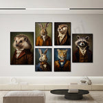 Une collection de portraits d'animaux habillés en costumes élégants, offrant une perspective unique et fascinante sur le monde animalier.