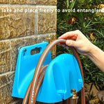 support mural réutilisable tuyau arrosage pistolet eau raccords respectueux environnement noir orange bleu turquoise