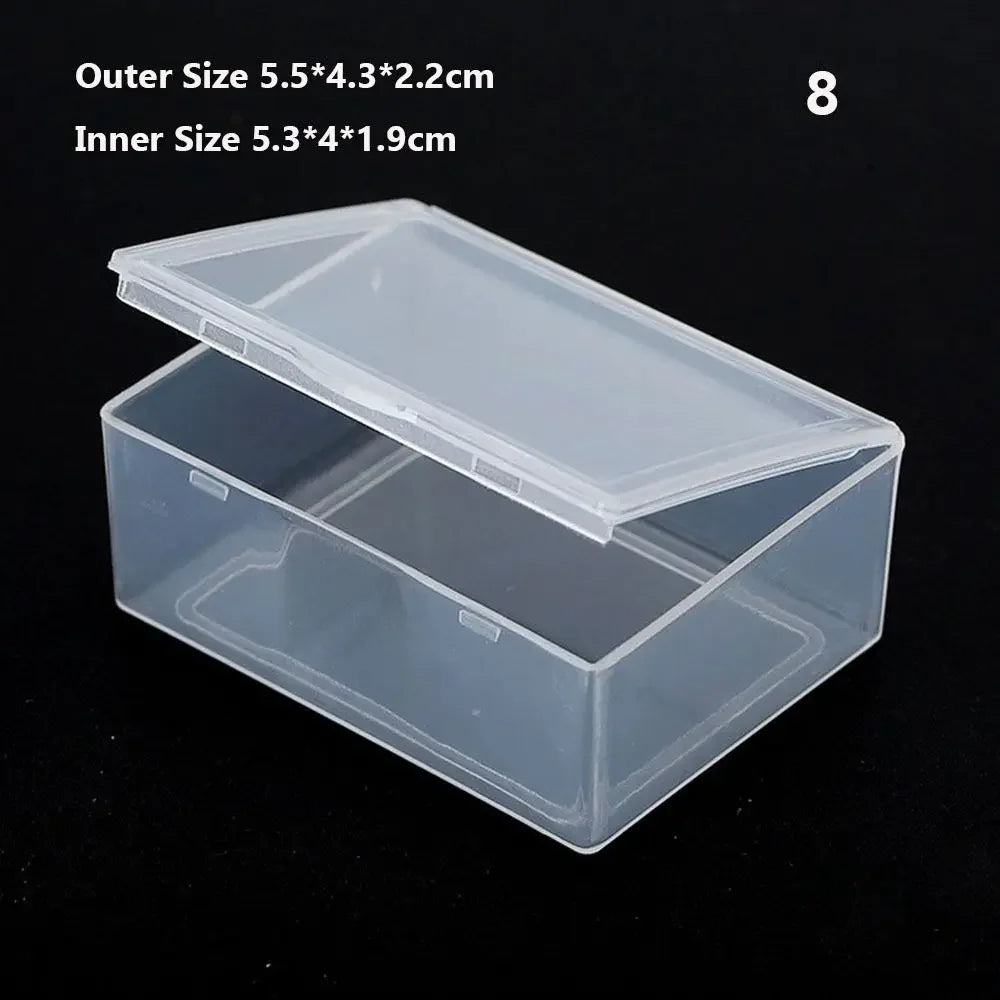 boîte rangement plastique transparente poignées bijoux petits objets divers accessoires